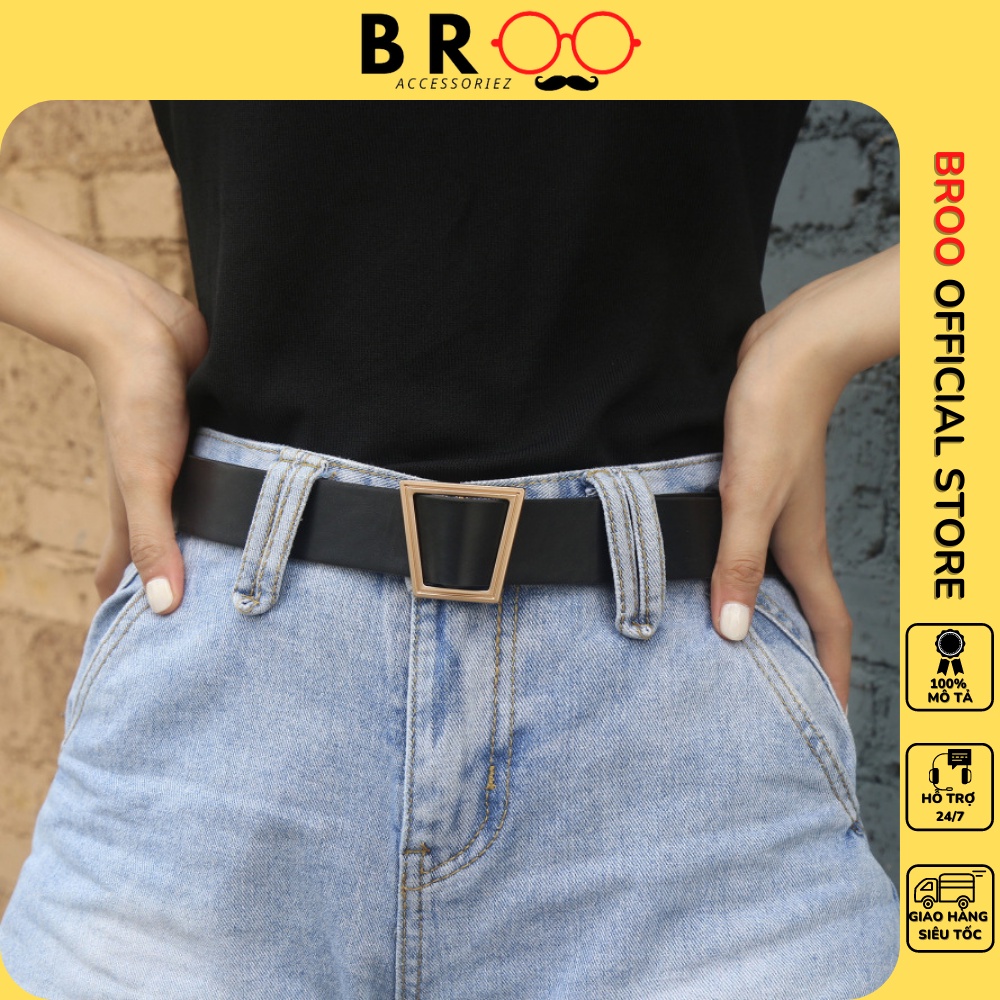 Thắt lưng nam nữ luồng dây nịt lưng không cần đục lỗ tiện lợi bản dây 3cm phong cách Hàn Quốc