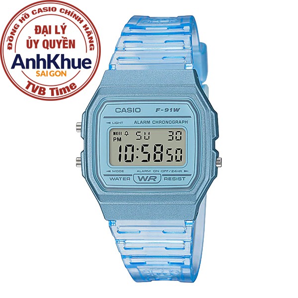 Đồng hồ unisex dây nhựa Casio Standard chính hãng Anh Khuê F-91WS-2DF (35mm)