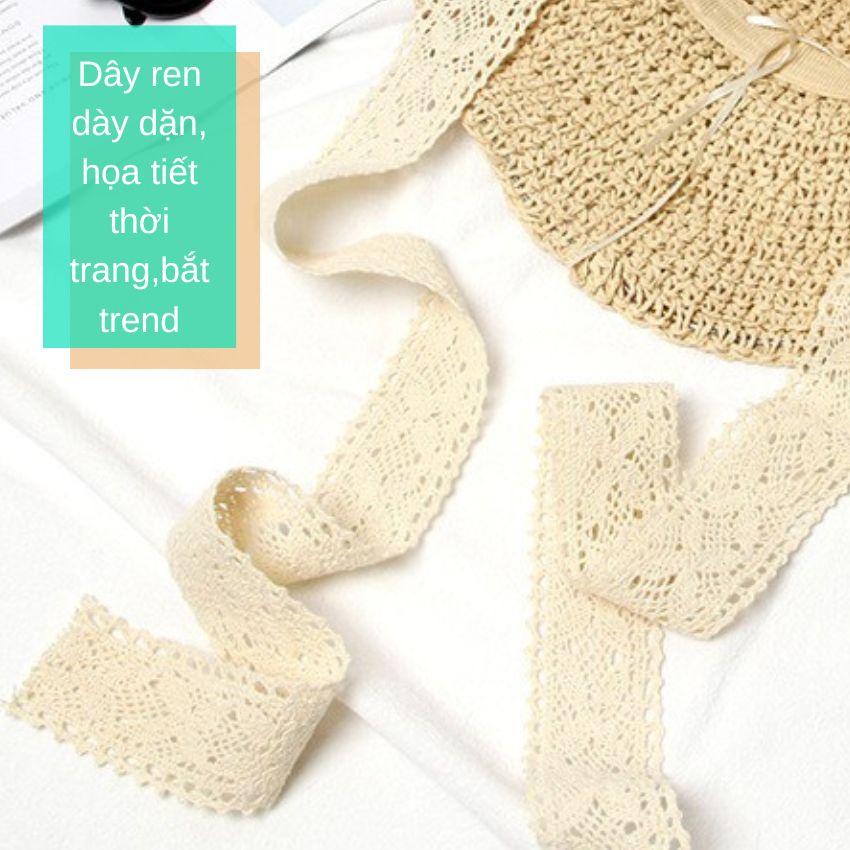 Mũ cói mềm dây ren buộc cổ phong cách tiểu thư