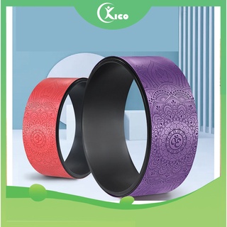 Vòng tập yoga 33 * 13 cm khung nhựa ABS chịu lực 150 kg bọc cao su Pu in hoa văn chống trơn trượt 100% KICO