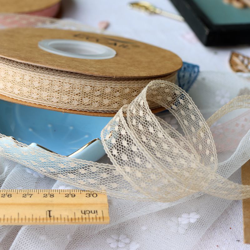 Dây ruy băng in họa tiết chấm mi dùng làm đồ thủ công / may vá diy