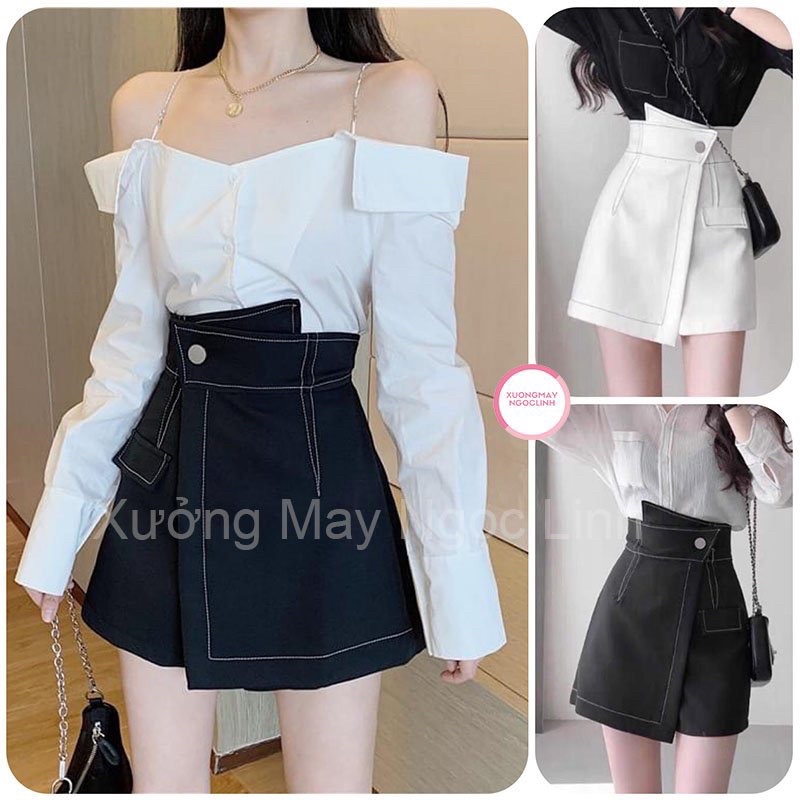 Quần short nữ giả váy chỉ nổi siêu Hot_m096