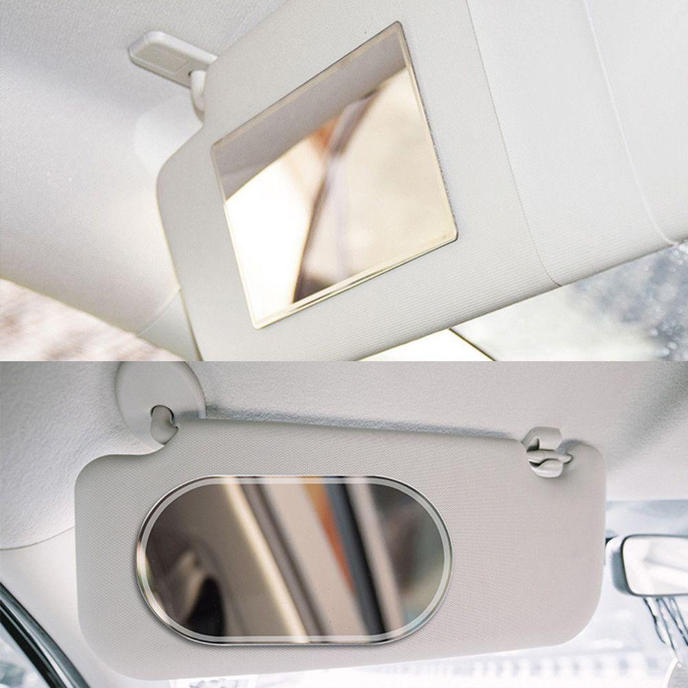 Gương Trang Điểm Xe Hơi HD Bằng Thép Không Gỉ Chống Vỡ