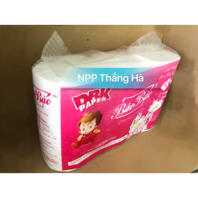 GIẤY VỆ SINH BẢO BẢO 6 CUỘN KHÔNG LÕI 1 KG