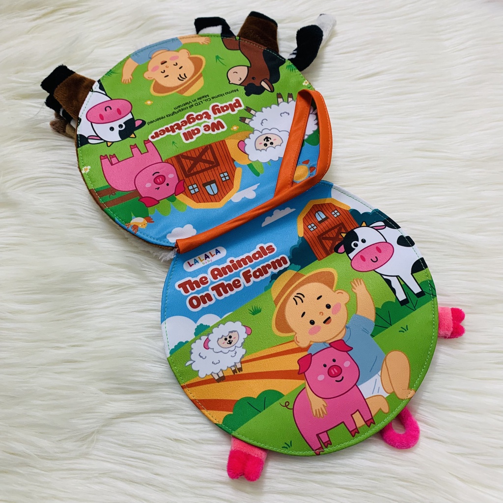 Sách vải cho bé The animals on the Farm - Đồ chơi An toàn cho bé - Mô Mô Home