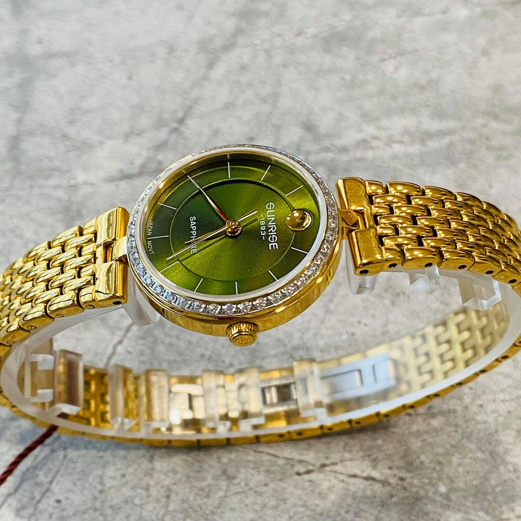 Đồng hồ Sunrise nữ chính hãng Nhật Bản L9967AA.G.XL - kính saphire chống trầy - đá S