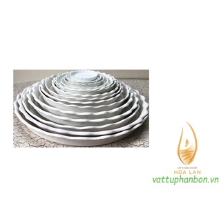 Đĩa lót chậu tròn khía Phi 8,5cm - #046D#