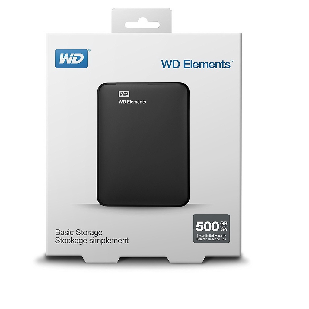 Ổ cứng di động HDD Box WD ELEMENTS 1TB 500GB 2.5” USB 3.0 [ Bảo hành 24 tháng] mới 100%