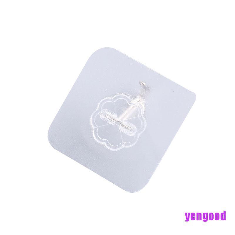 Bộ 10 cái móc treo đồ dán tường trong suốt không thấm nước