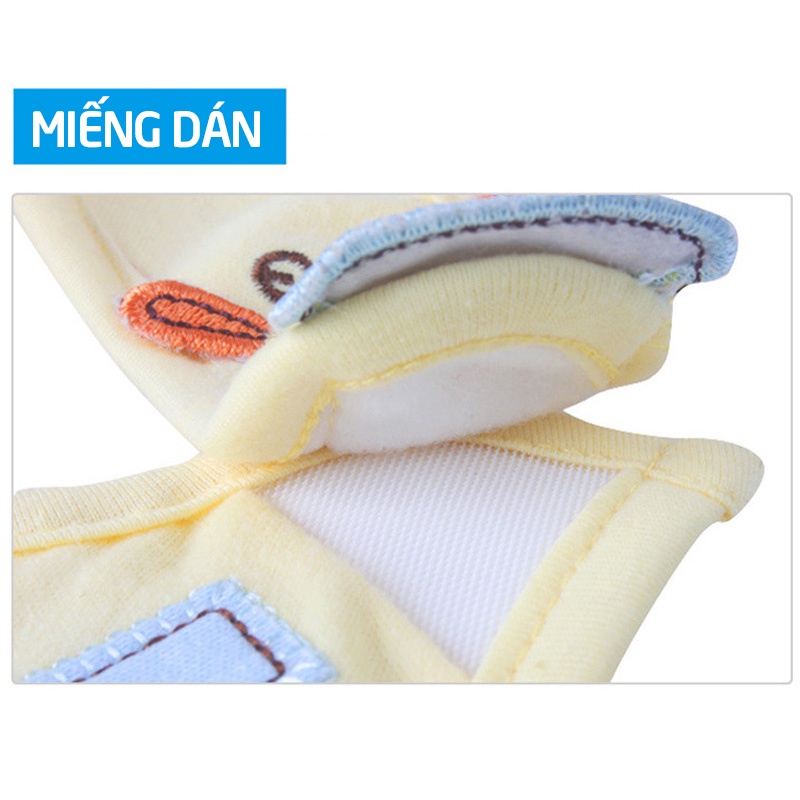 Yếm Ăn Dặm Cotton Cho Bé 2 Lớp Hình Thêu Ngộ Nghĩnh BÔNG BI KIDS STORE