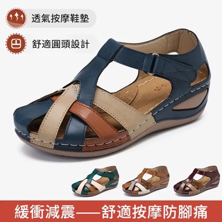 Giày Sandal Đế Xuồng Mũi Tròn Phong Cách Âu Mỹ Thời Trang Mùa Hè Cho Nữ
