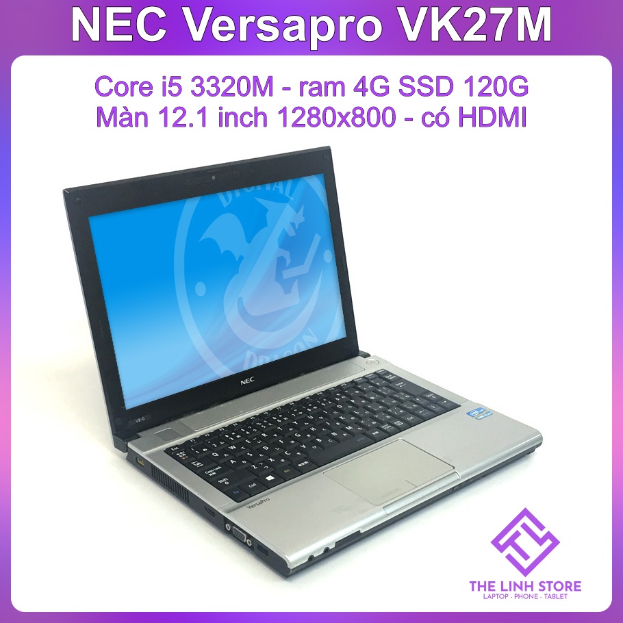 Laptop NEC Versapro VK27M màn 12 inch - Core i5 3320M có bản SSD