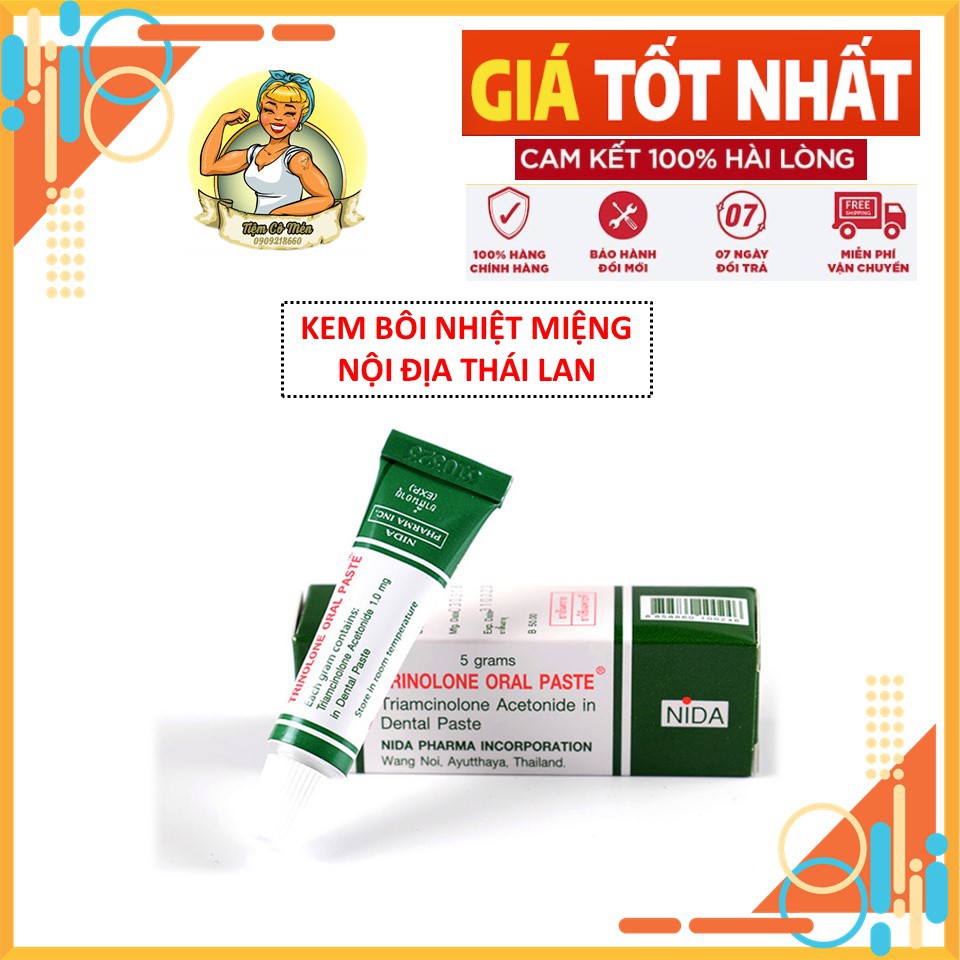 [Hiệu Quả 100%] Kem Bôi Nhiệt Miệng Trinolone Oral Paste - NIDA 5g Thái Lan - Được Người Thái tin dùng
