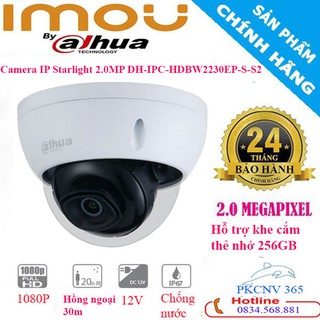 Camera ip starlight 2.0mp dh-ipc-hdbw2230ep-s-s2 hàng chính hãng