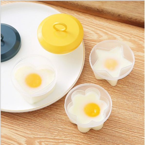 Bộ 4 khuôn hấp trứng, tạo hình cho bé (tặng chổi quét dầu)