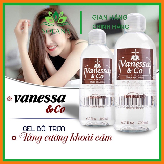 Gel bôi trơn siêu mượt cấp ẩm cao Vanessa & Co chai 200ml SOLANA