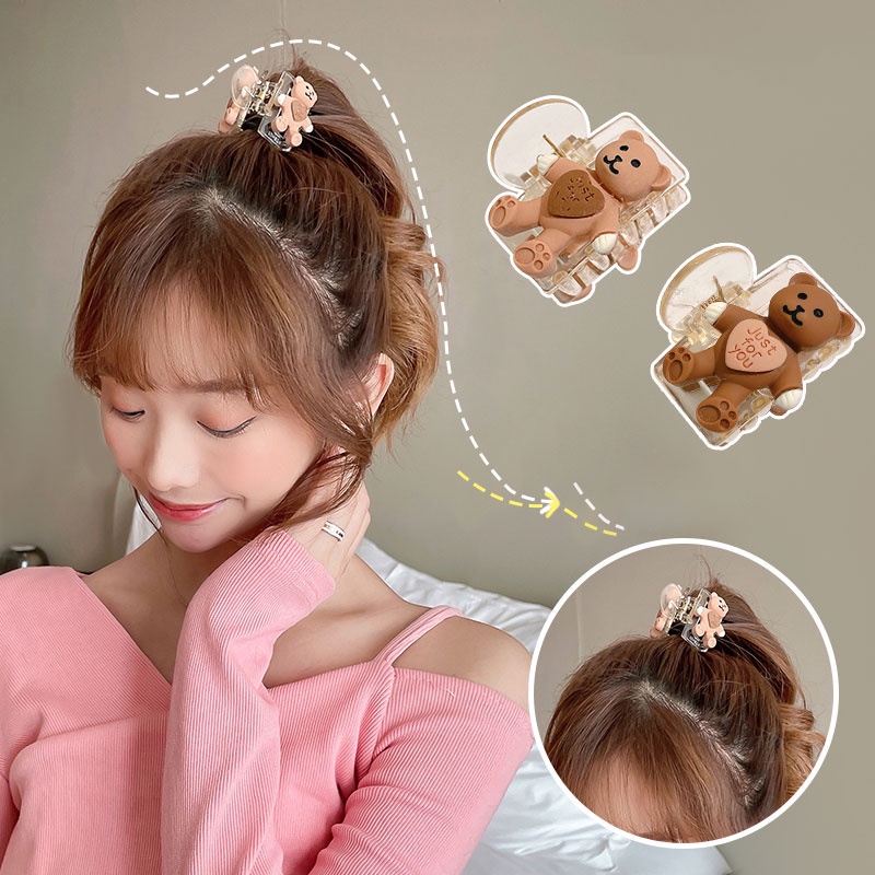 Kẹp Tóc Hình Gấu Dễ Thương Phong Cách Hàn Quốc