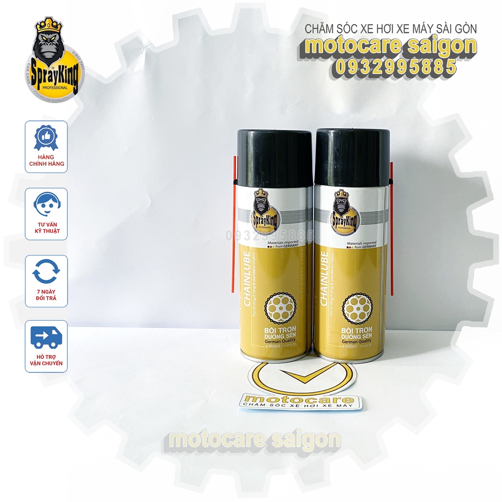 Bôi trơn/dưỡng sên SPRAYKING / Dung tích 400ml / Made in Đức [CHĂM SÓC XE HƠI XE MÁY SÀI GÒN]
