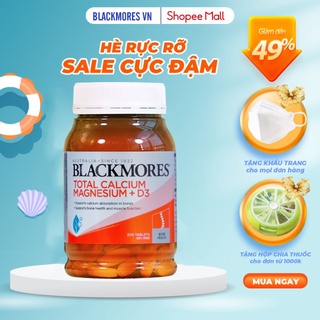 Viên uống bổ sung canxi hỗ trợ xương khớp blackmores total calcium & magnesium + d3 200 viên