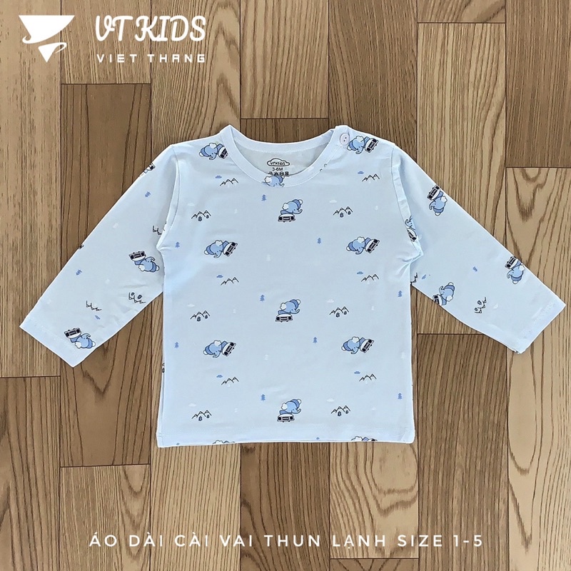 Áo dài tay thun lạnh Avar cho bé trai, bé gái (6-14kg)