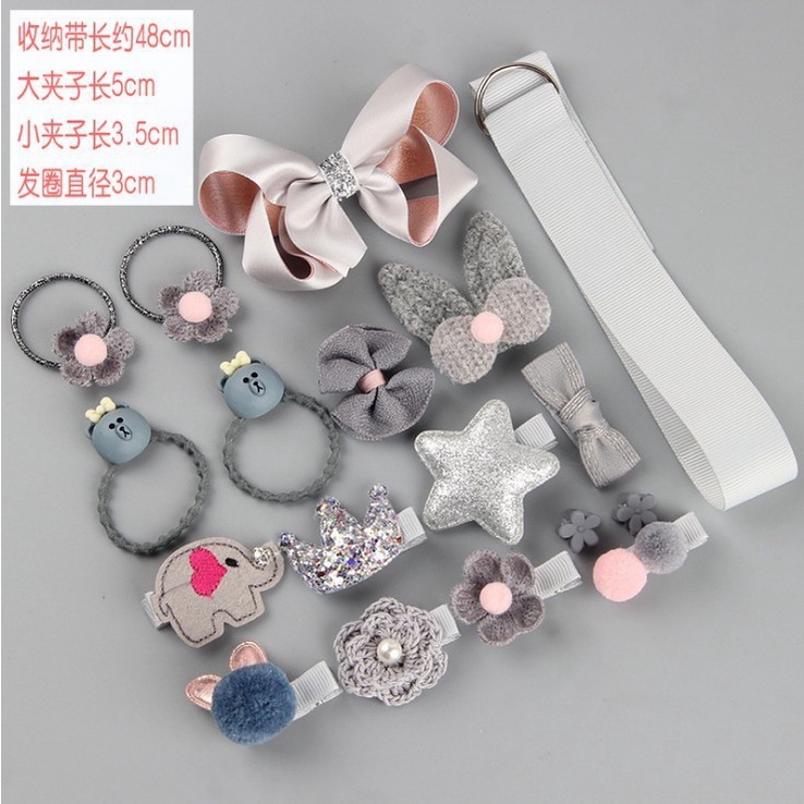 SUEG Set 18 Kẹp Tóc Màu Hồng Xinh Xắn Cho Bé Gái