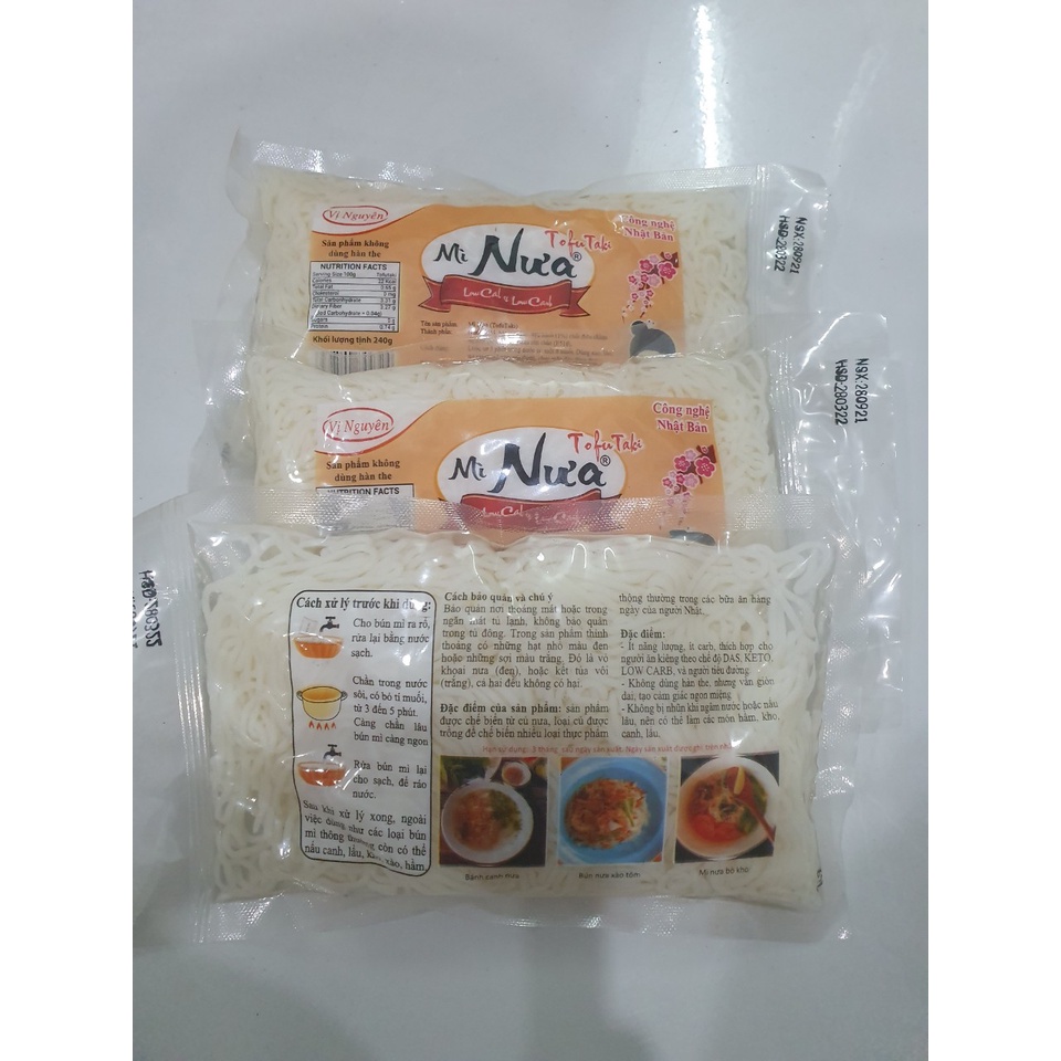 10 Gói Mì Nưa Keto Das Vị Nguyên 240Gram  .