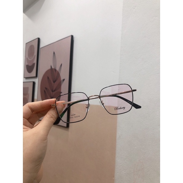 Gọng kim loại vuông cao cấp mạ titan