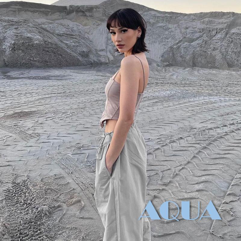 Anana Quần Dài Lưng Vừa Màu Trơn Phối Túi Thời Trang Công Sở Cho Nữ