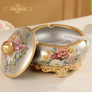 Gạt tàn có nắp màu ghi sáng