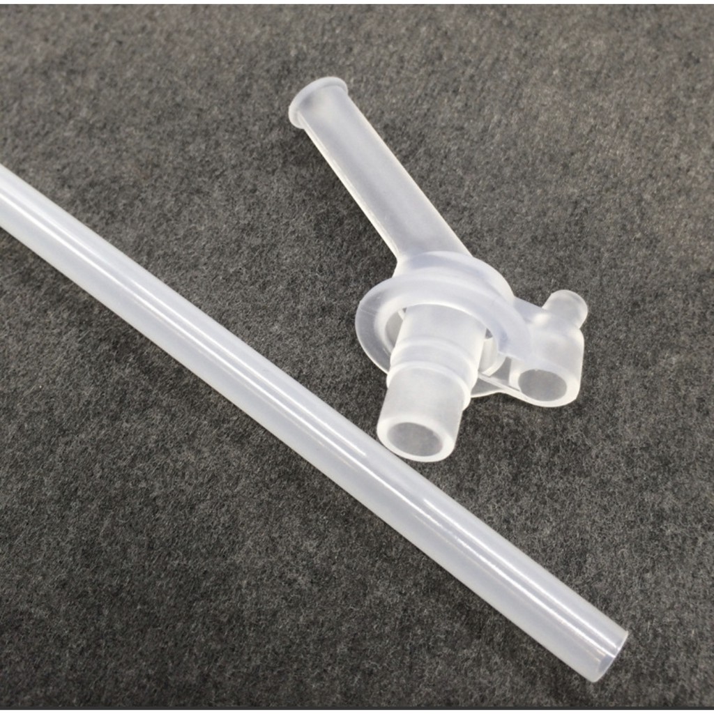 Set đầu hút silicon kèm dây ống hút thay thế cho bình tập uống nước cho bé