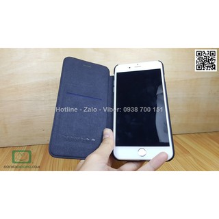 Bao da iPhone 7 Plus Nillkin Qin vân sần