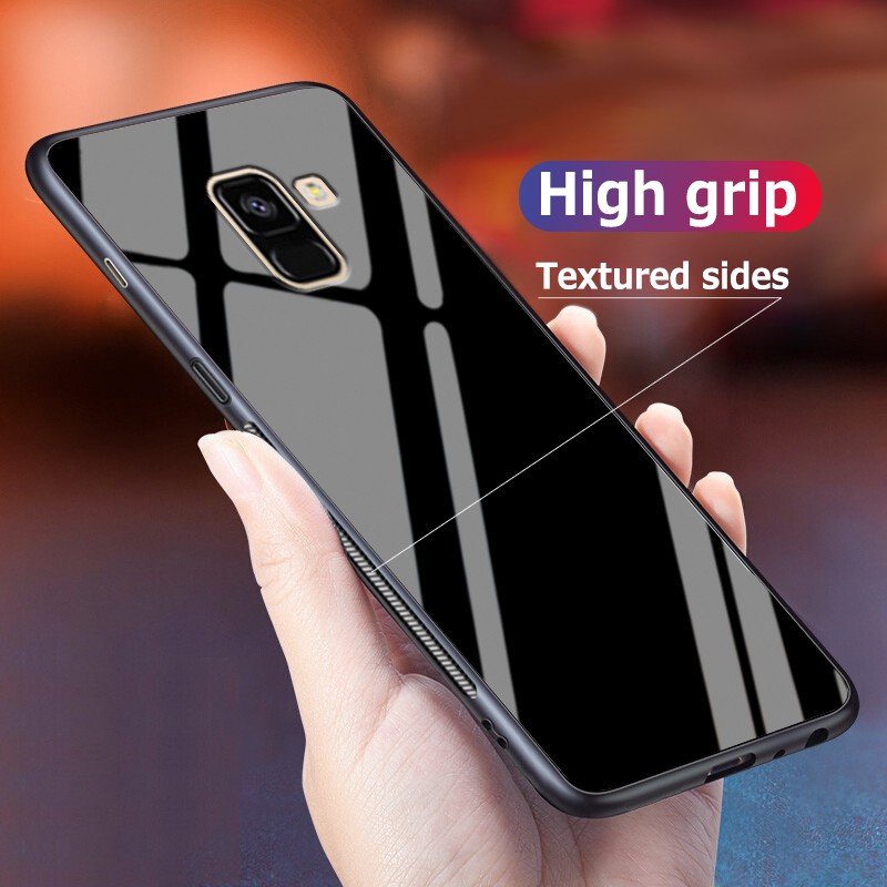 Ốp lưng cường lực lót TPU cho Samsung Galaxy A8 / A8 Plus 2018