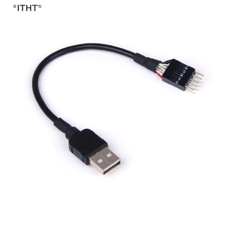 [[ITHT]] 9pin Male to External USB A Male PC Mainboard Internal Data Extension Cable [Hot Sell]