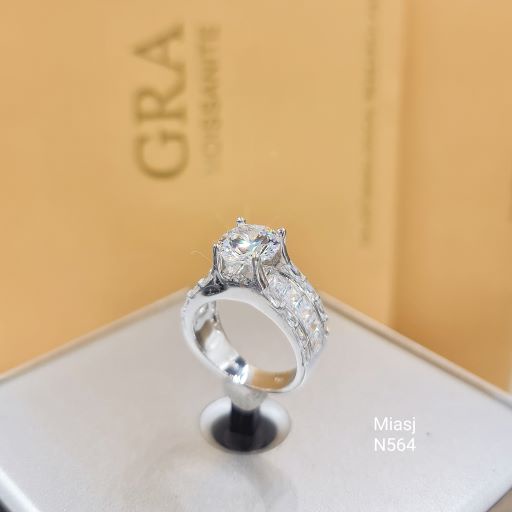 Nhẫn nữ bạc Ý S925 MiASJ N564 nạm đá cao cấp, sang trọng, lung linh