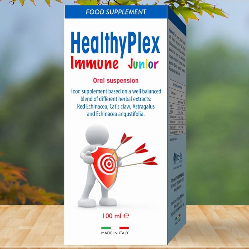 Healthyplex Immune Junior tăng đề kháng tăng miễn dịch tự nhiên cho bé.suckhoechomoinha