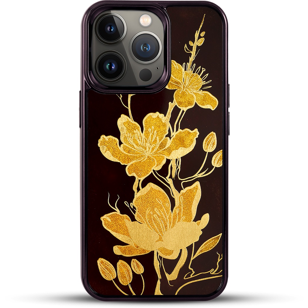 Ốp điện thoại cho iPhone 13 Pro / 13 Pro Max mẫu Hoa Mai Vàng thương hiệu La Sonmai