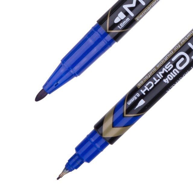 Bút lông dầu  2 đầu không xoá được Deli EU10420 / EU10430 / EU10440 - S555