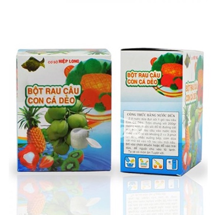 Bột thạch rau câu con cá dẻo Hiệp Long (Hộp 10 gói)
