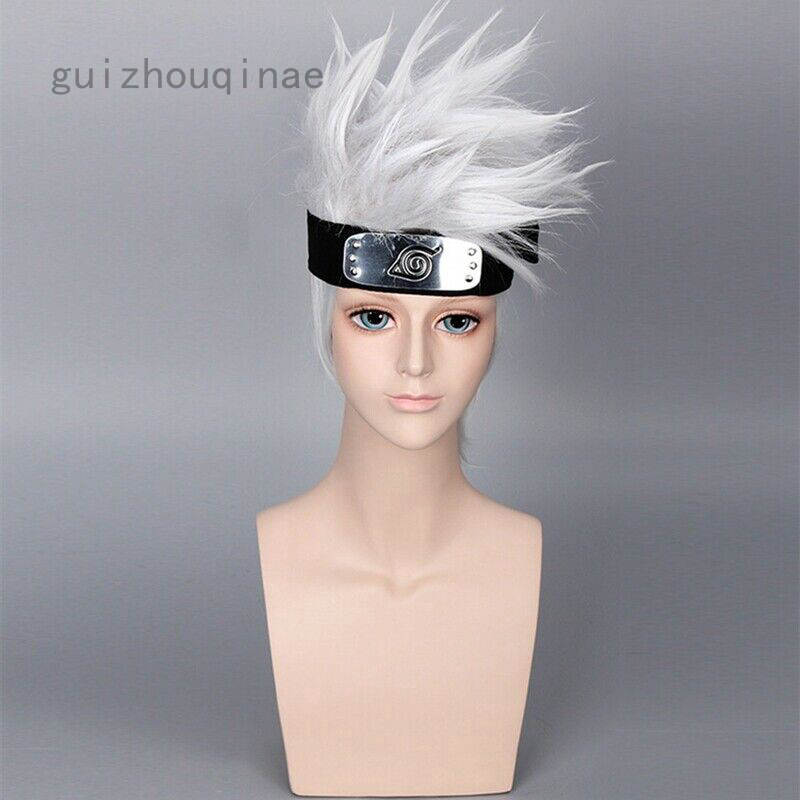 Guizhouqinae Bộ Tóc Giả Ngắn + Mũ Hóa Trang Kakashi Hatake Kakashi Anime