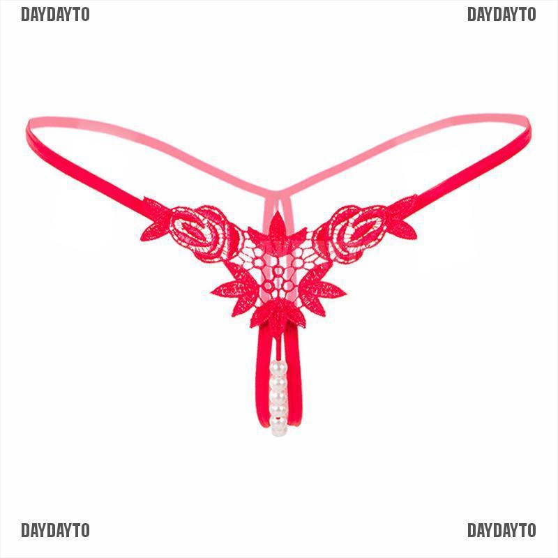 [COD] Quần Lót Lọt Khe Không Đáy Quần Lọt Khe Đính Ngọc Trai Dành Cho Nữ