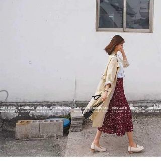 Chân váy đuôi cá họa tiết chấm bi MORAn (có ảnh thật)