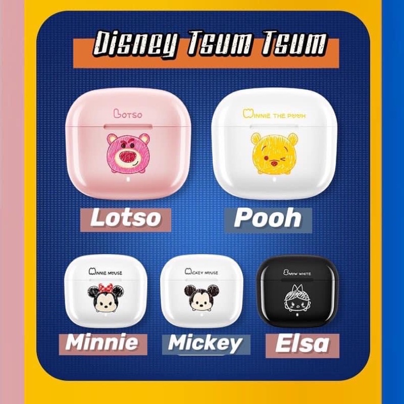 Tai nghe nhét tai Bluetooth 5.0 không dây F6 Tsum Tsum Disney