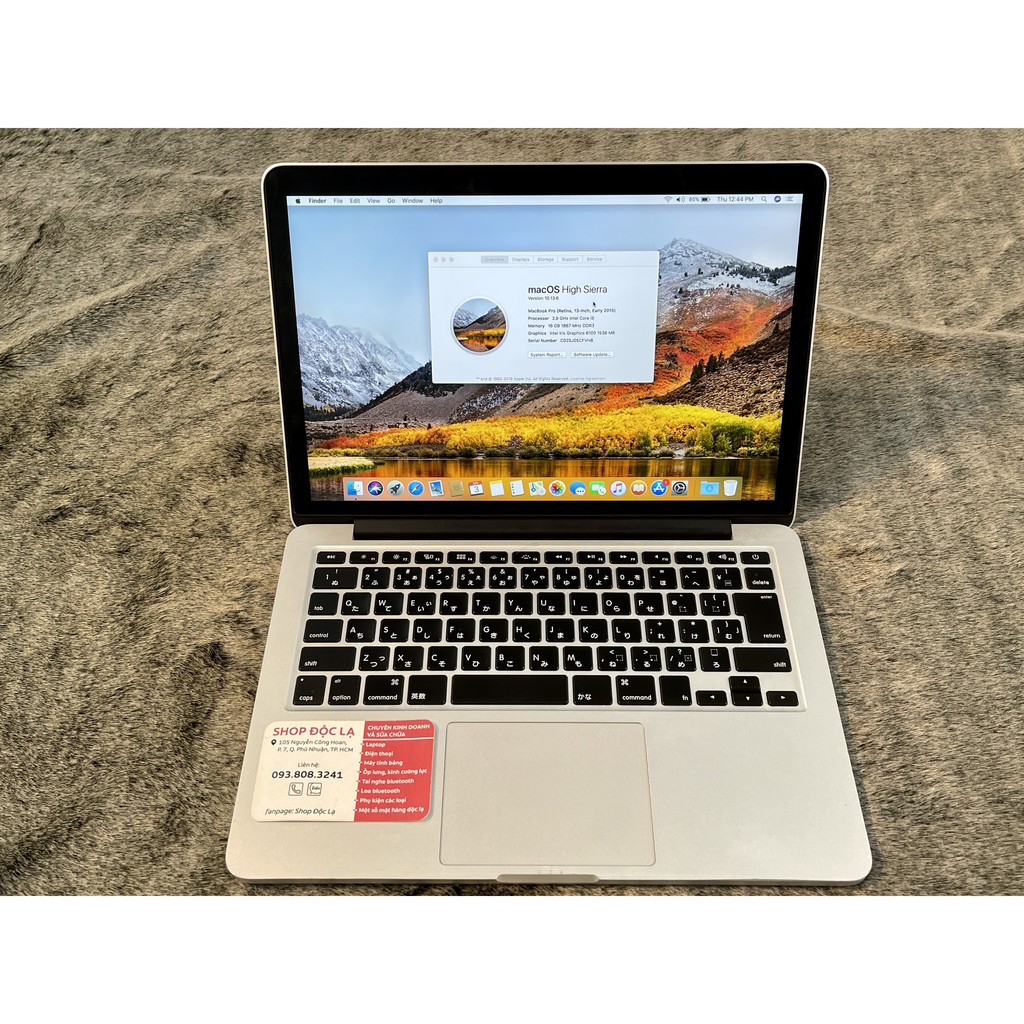 Máy tính MacBook Pro (Retina, 13-inch, 2015) Core i5 2.9Ghz / RAM 16GB / SSD 128GB MF841 | BigBuy360 - bigbuy360.vn