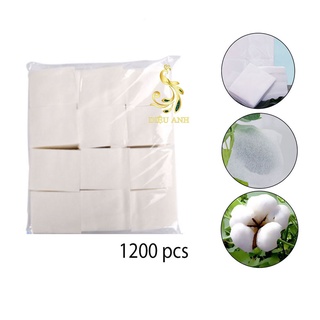 Bông Cắt Sẵn 1200 Miếng, bông lau mực phun xăm