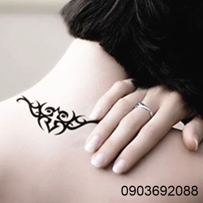 [HCM] Hình xăm dán - tattoo sticker hoa văn 10.5 x 6cm (nhiều mẫu)