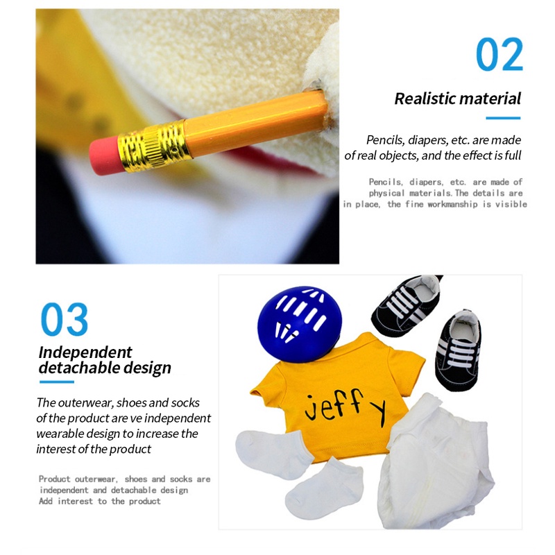 2022 60Cm Lớn Jeffy Cậu Bé Con Rối Con Rối Bàn Tay Búp Bê Nhồi Bông Đồ Chơi Ngộ Nghĩnh Toyszone. Vn