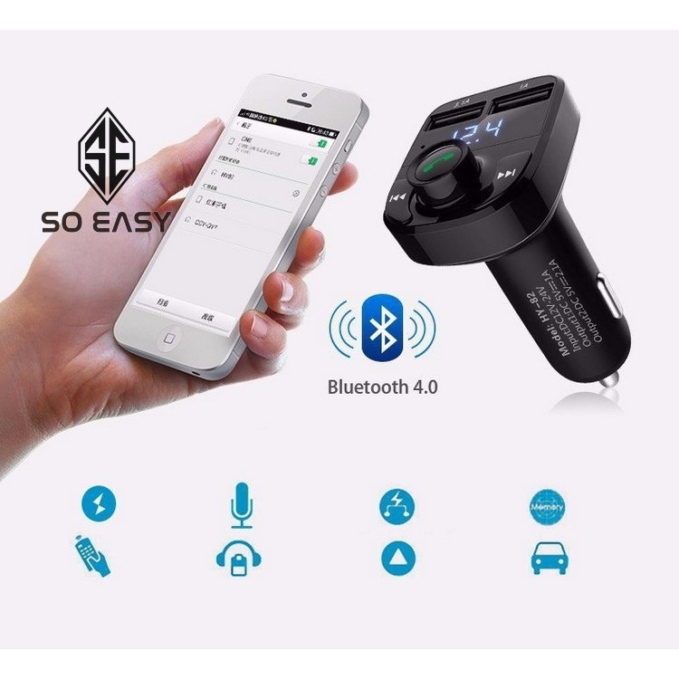 Dock, Tẩu, Cốc MP3 Cho Xe Hơi, Xe Ôtô Kết Nối Bluetooth, Nghe Nhạc, Sạc Pin, Nghe Điện Thoại Rãnh Tay_MP3