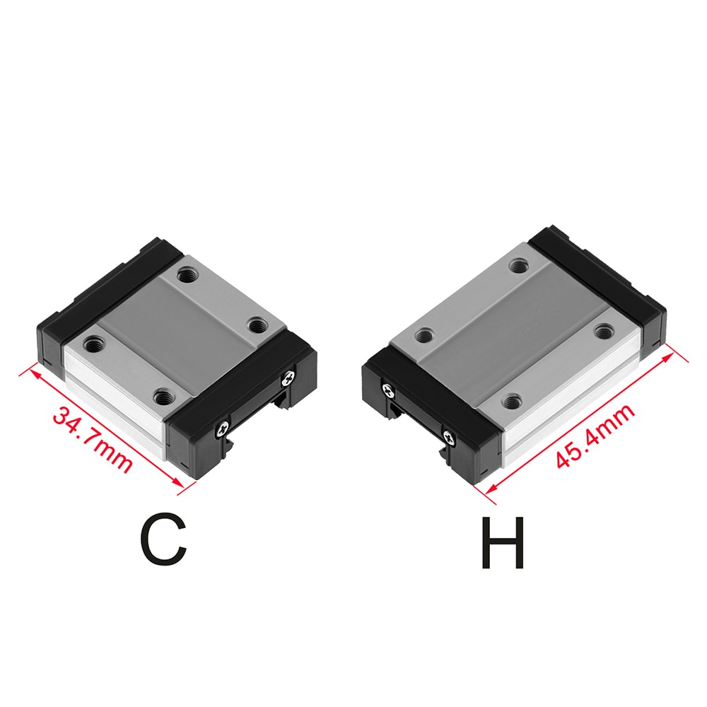 1 Thanh Trượt Tuyến Tính MGN12H MGN12C L 100 350 400 500 600 800mm Cho Máy In 3D