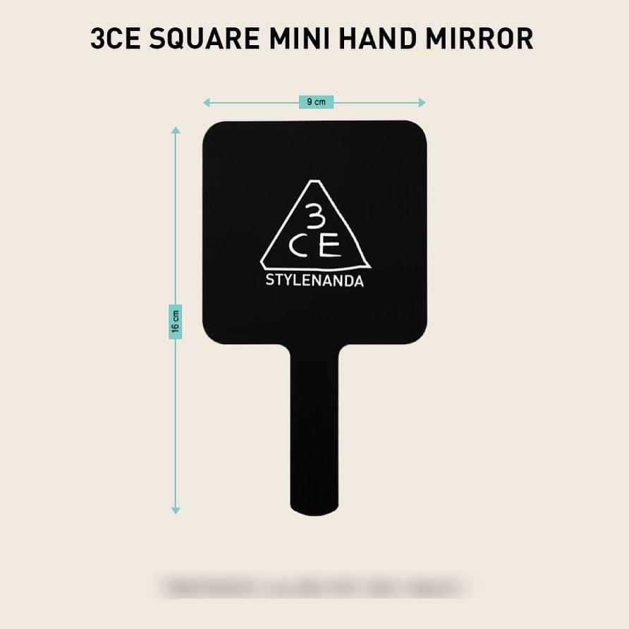 Gương Cầm Tay 3CE Square Mini Hand Mirror Dáng Vuông 90 x 160mm