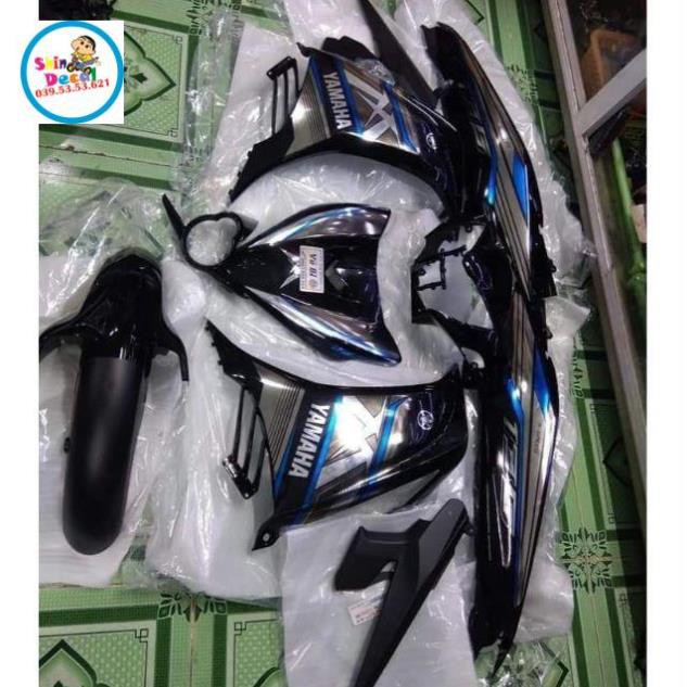 Tem rời ex 2011 Mx xanh đen chất liệu Crom cao cấp. Có shop bán Crom giả ae lưu ý.